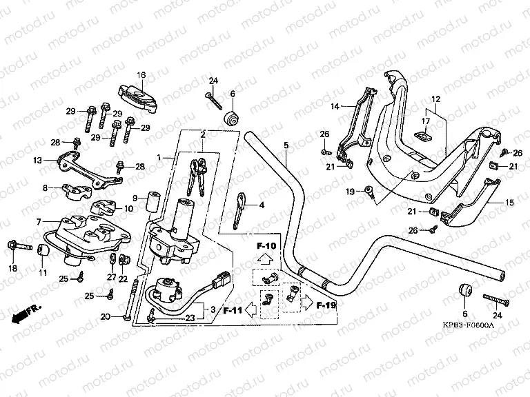 F-6 TIE ROD TUBE / HANDLE COVER (NSS2501 / NSS250A)