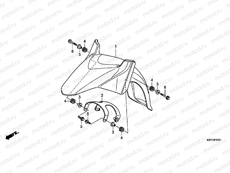 F-7-1 FRONT FENDER (CBF150MB / MC)