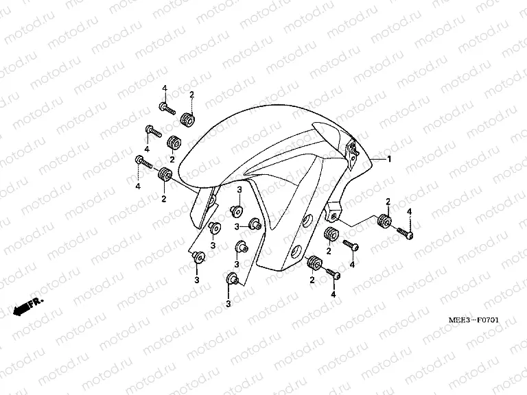 F-7-1 FRONT FENDER (CBR600RR5 / 6)