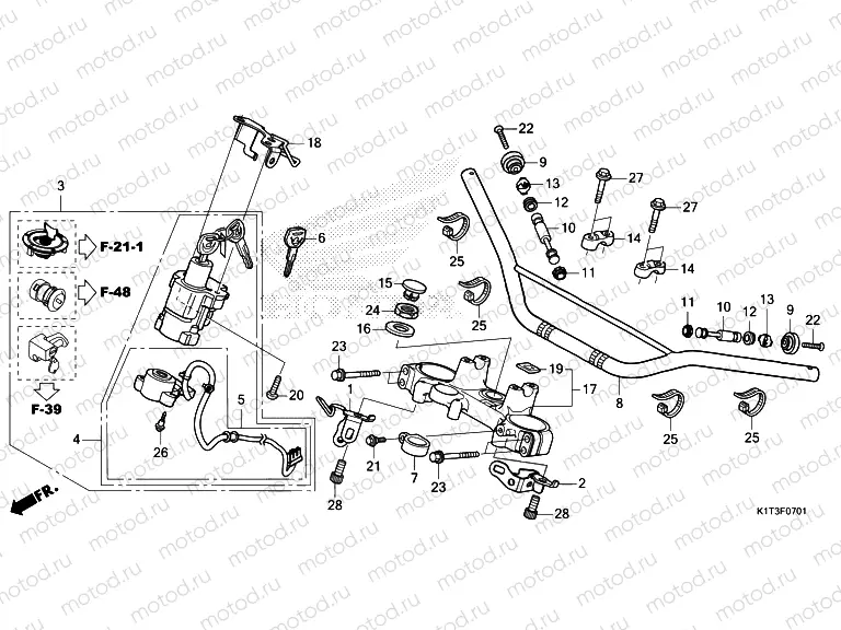 F-7-1 HANDLE PIPE & TOP BRIDGE