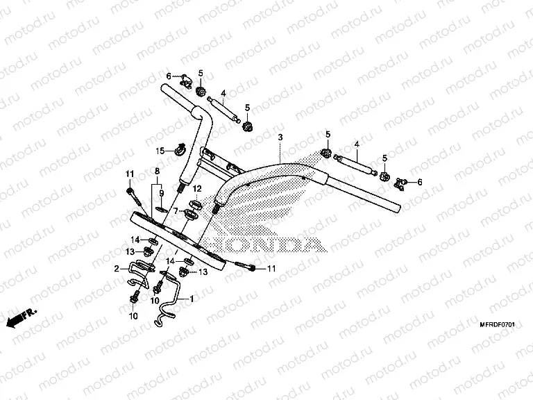 F-7-1 HANDLE PIPE / TOP BRIDGE (VT1300CXA)