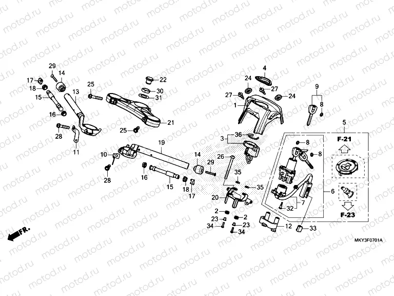 F-7-1 HANDLE PIPE/TOP BRIDGE