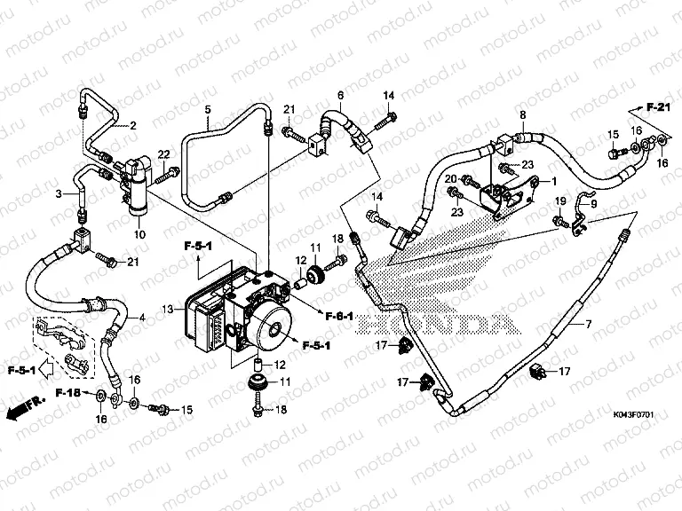 F-7-1 REAR BRAKE HOSE (NSS300A)