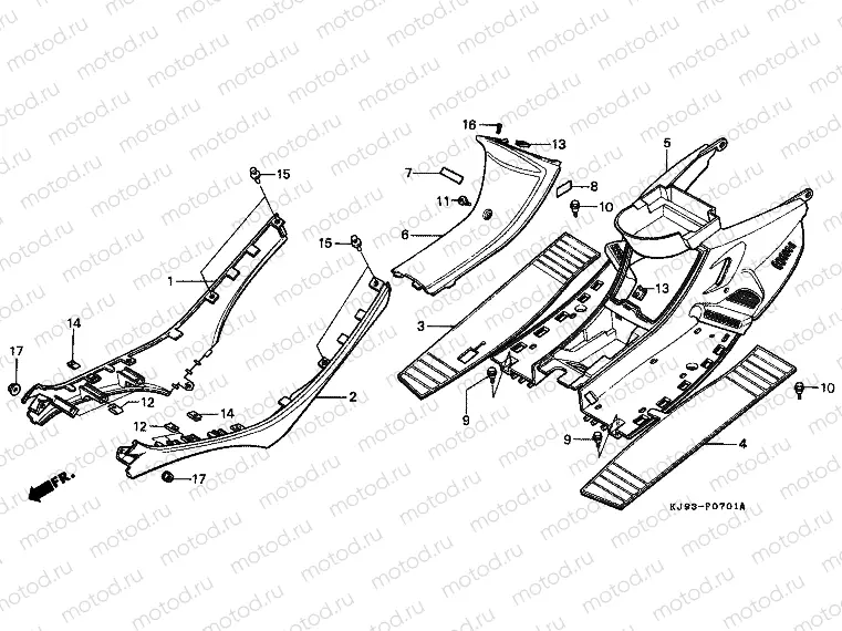 F-7-1 SIDE RAIL / FLOOR PANEL (CH125J / L / M / N / P / R)
