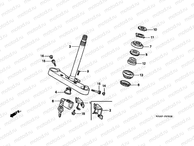F-7-1 STEERING WHEEL (VT1100C2)