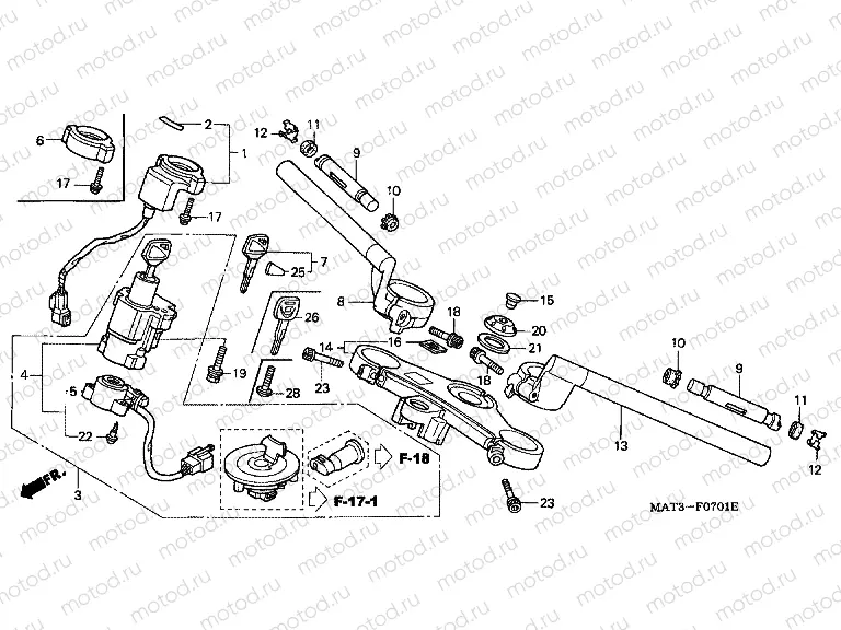 F-7-1 TIE ROD TUBE / UPPER BRIDGE (X / Y / 1/2/3/4)