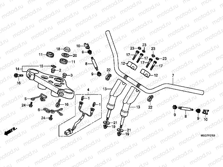 F-7-1 TIE ROD TUBE (VT750C2S)