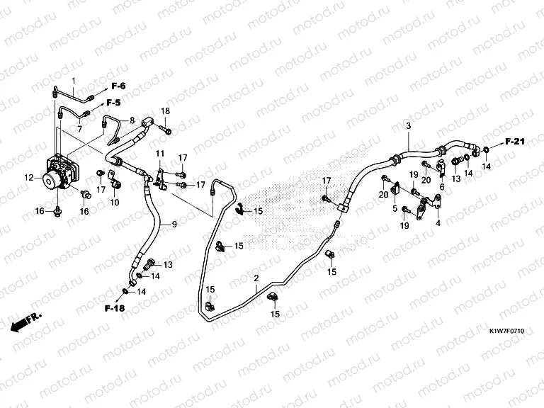 F-7-10 BRAKE PIPE & BRAKE HOSE & ABS MODULATOR