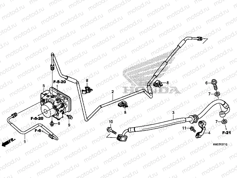 F-7-10 REAR BRAKE HOSE/BRAKE PIPE (ABS)