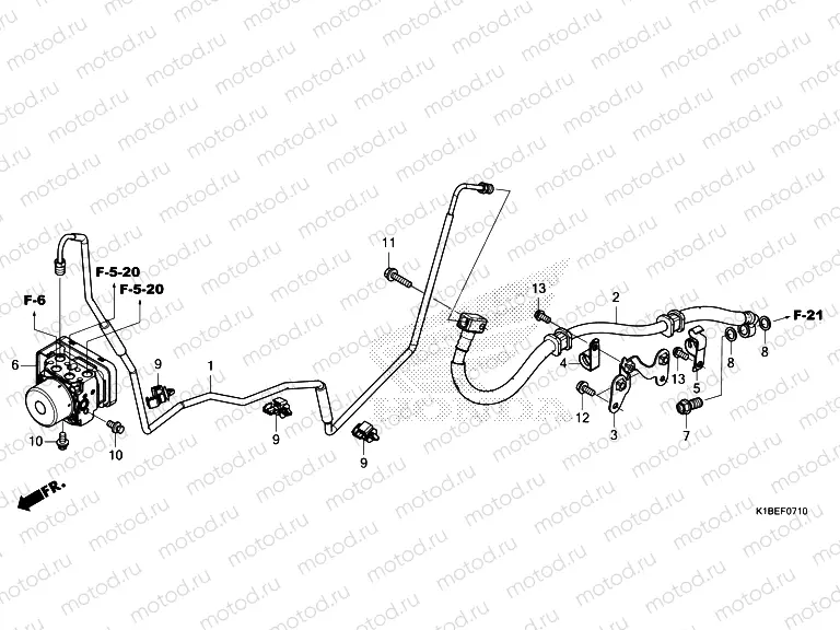 F-7-10 REAR BRAKE PIPE