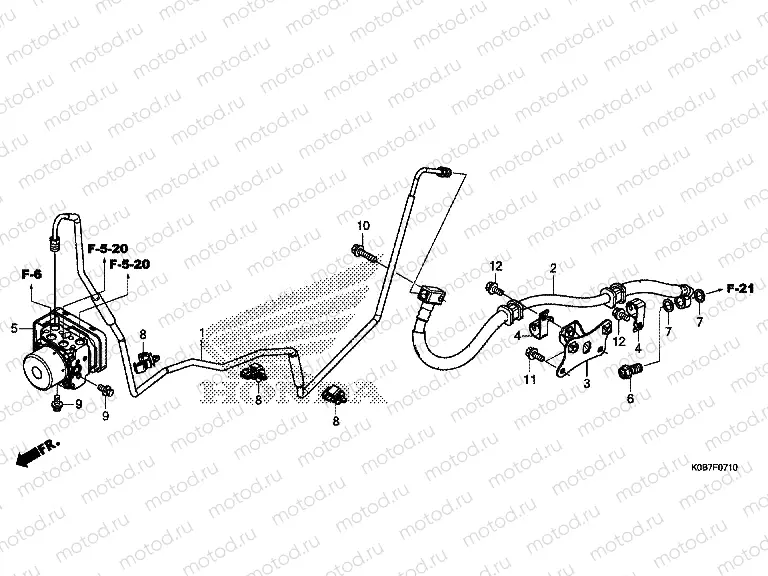 F-7-10 REAR BRAKE PIPE