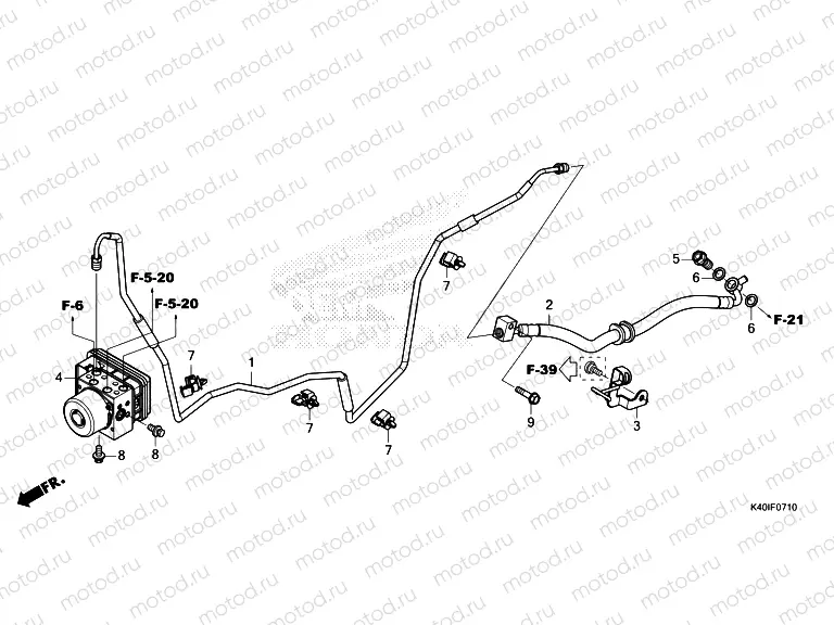 F-7-10 REAR BRAKE PIPE/BRAKE HOSE