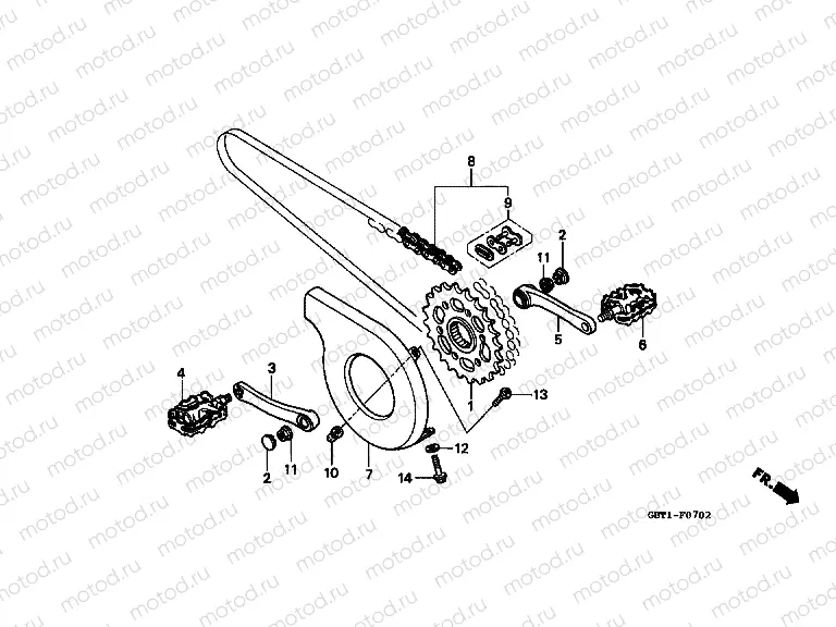 F-7-2 CRANKSHAFT PEDAL / CHAIN ​​CABINET (3)
