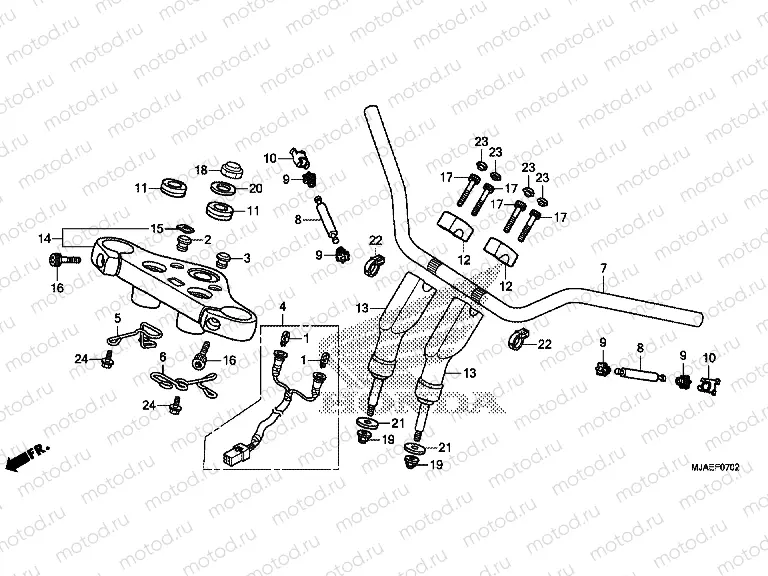 F-7-2 TIE ROD TUBE (VT750C2S)