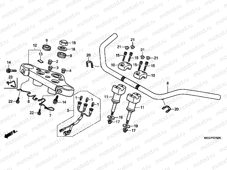 F-7-2 TIE ROD TUBE (VT750CS / C / CA)