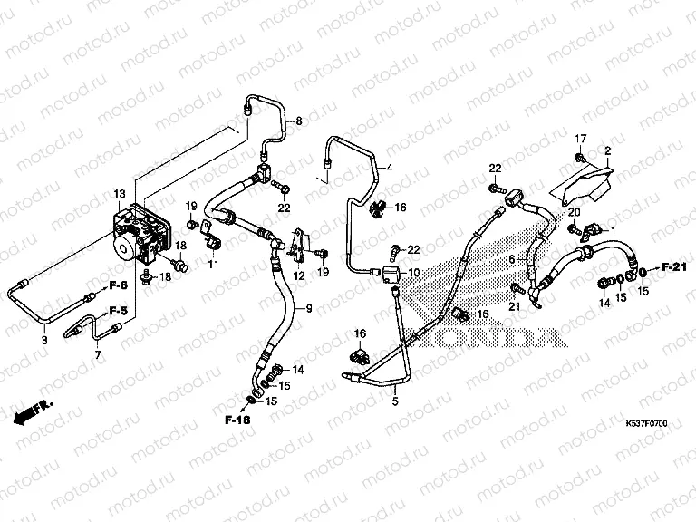 F-7 BRAKE PIPE/BRAKE HOSE/ABS MODULATOR