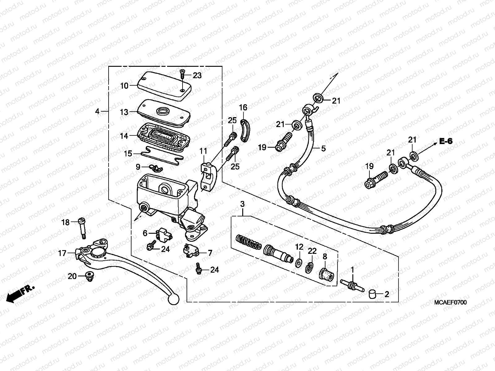 F-7 CLUTCH MASTER CYLINDER