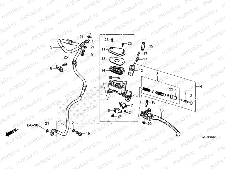 F-7 CLUTCH MASTER CYLINDER
