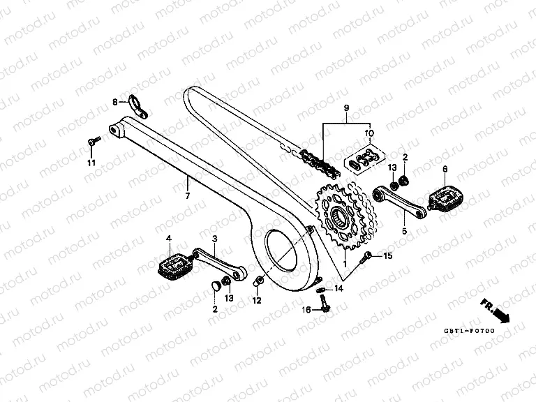 F-7 CRANKSHAFT PEDAL / CHAIN ​​CABINET (1)