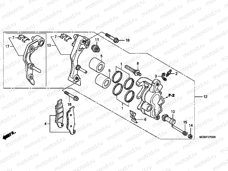 F-7 FRONT BRAKE CALIPER
