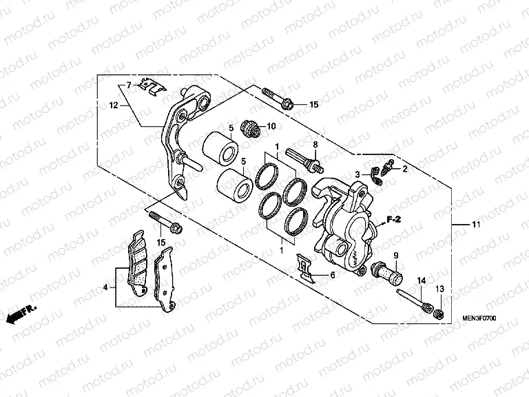 F-7 FRONT BRAKE CALIPER