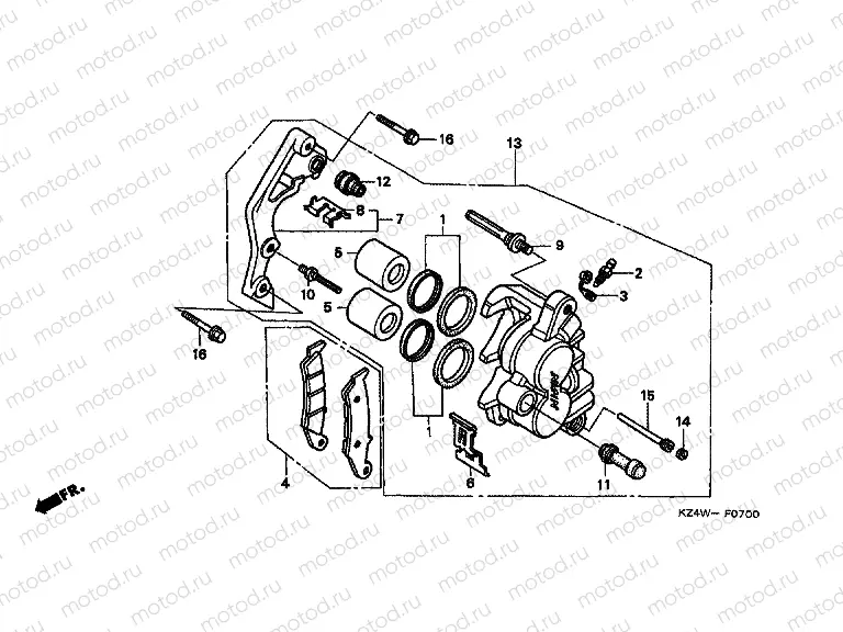 F-7 FRONT BRAKE CALIPER