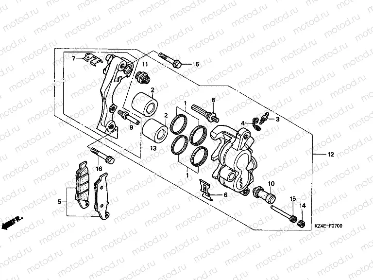 F-7 FRONT BRAKE CALIPER