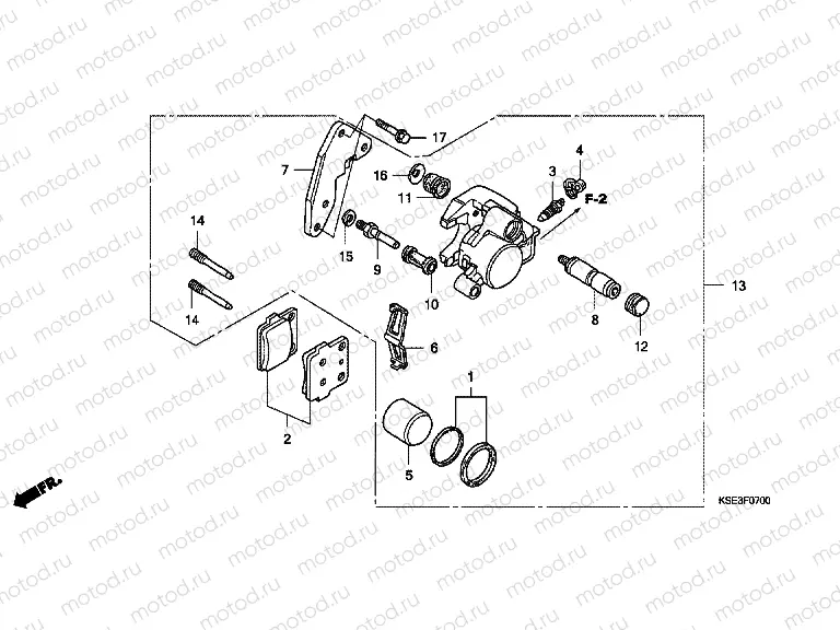 F-7 FRONT BRAKE CALIPER