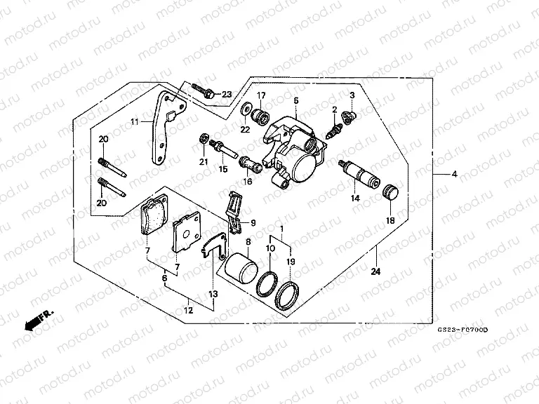 F-7 FRONT BRAKE CALIPER