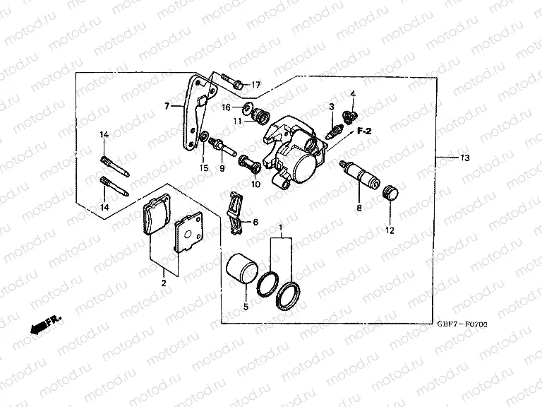 F-7 FRONT BRAKE CALIPER