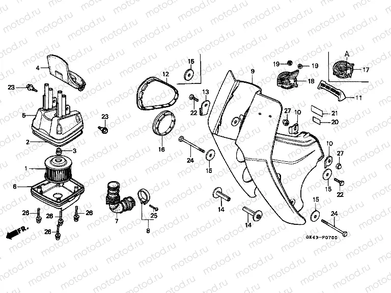 F-7 FRONT COVER / AIR FILTER