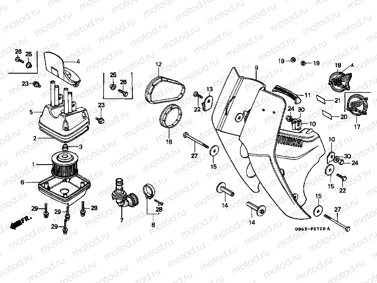 F-7 FRONT COVER / AIR FILTER