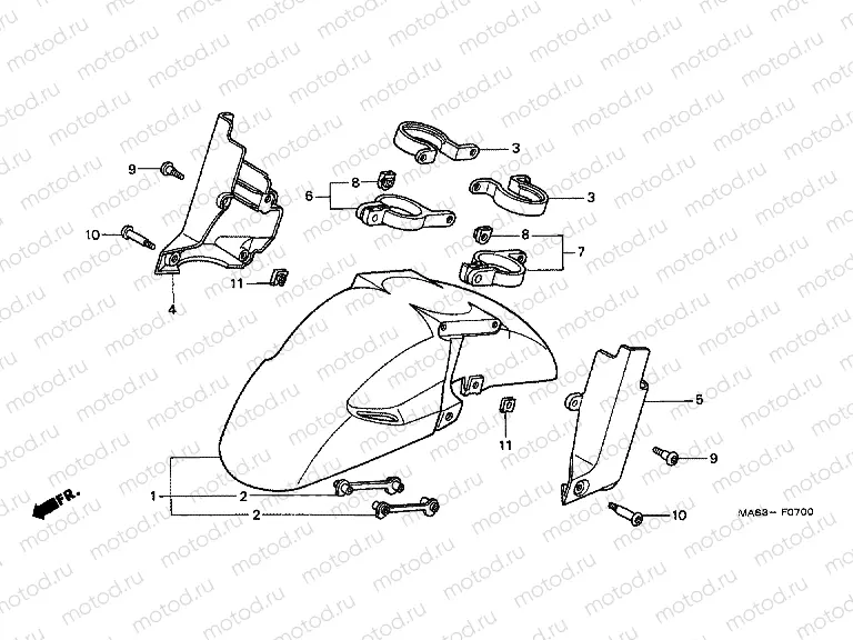 F-7 FRONT FENDER