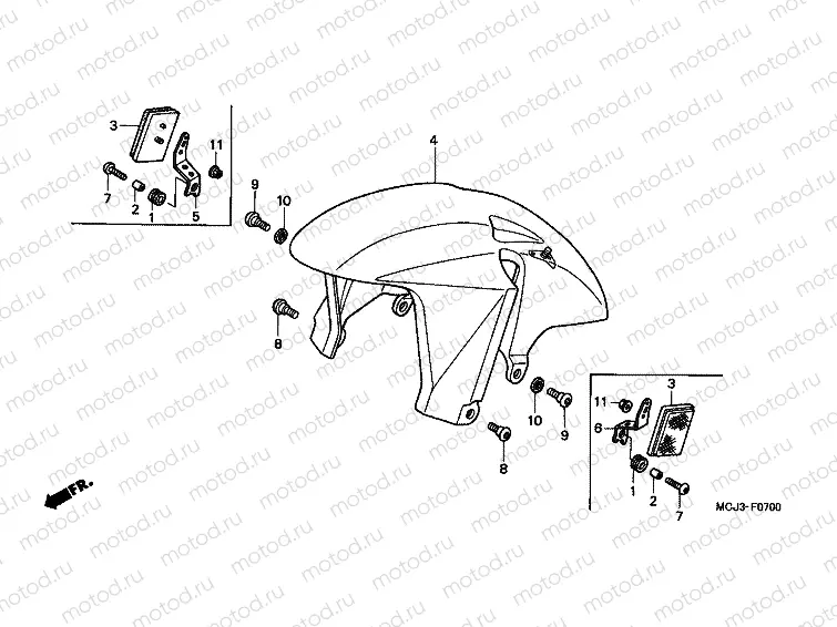F-7 FRONT FENDER