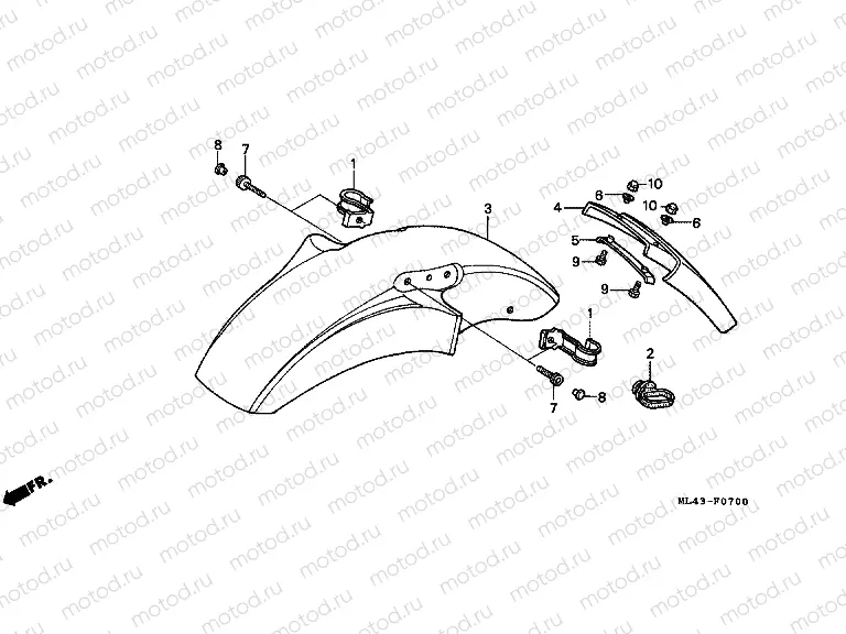 F-7 FRONT FENDER