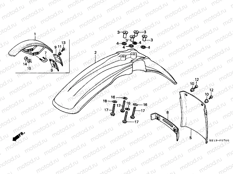 F-7 FRONT FENDER
