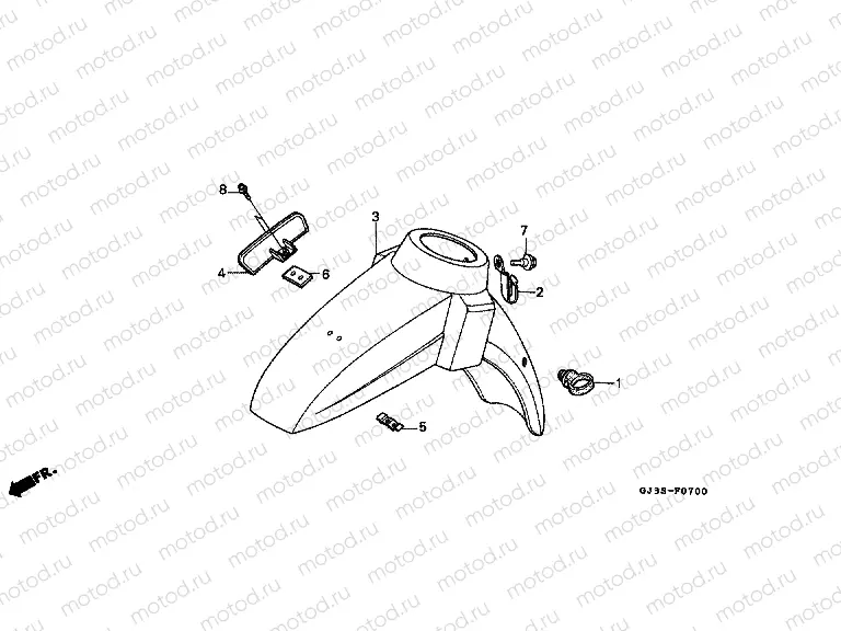 F-7 FRONT FENDER