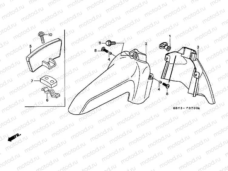F-7 FRONT FENDER