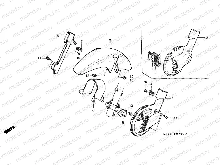 F-7 FRONT FENDER / FRONT WHEEL COVER