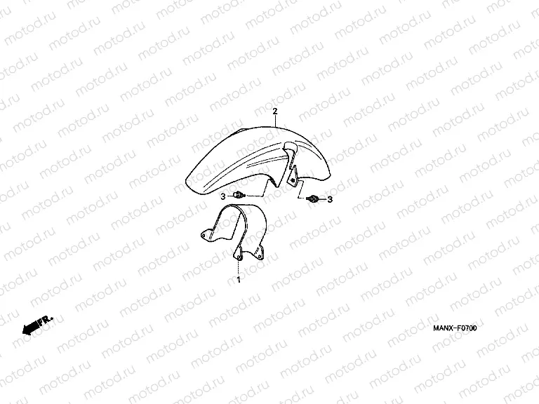 F-7 FRONT FENDER / FRONT WHEEL COVER