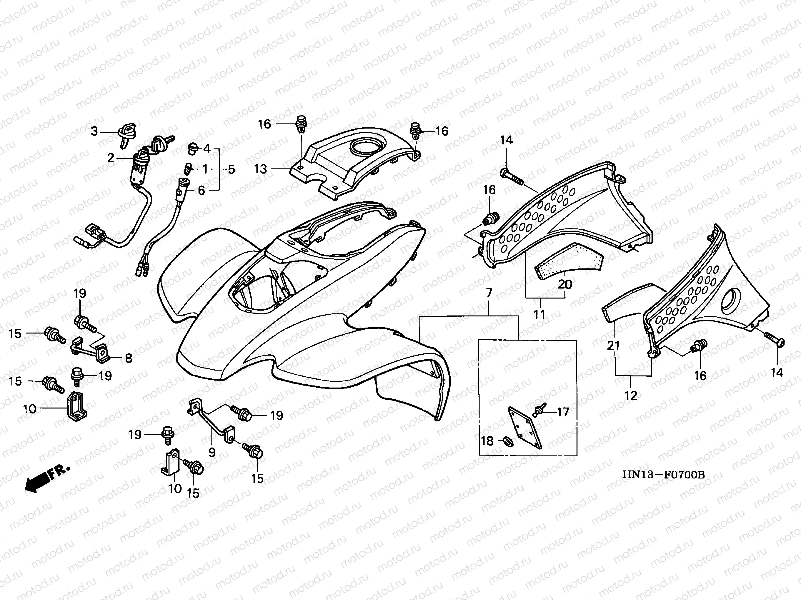 F-7 FRONT FENDER (TRX400EXX-4)