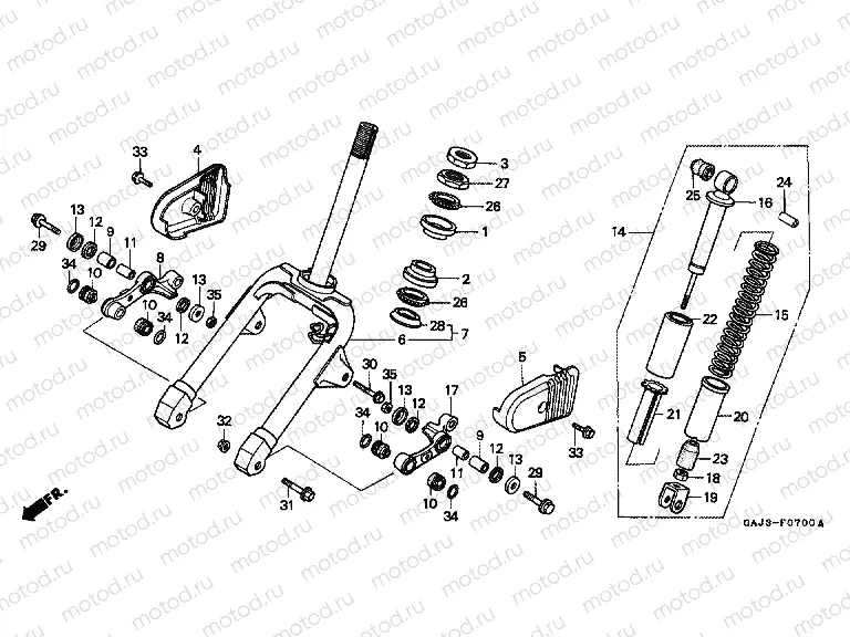 F-7 FRONT FORK / FRONT COVER