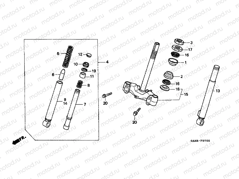 F-7 FRONT FORK / STEERING WHEEL