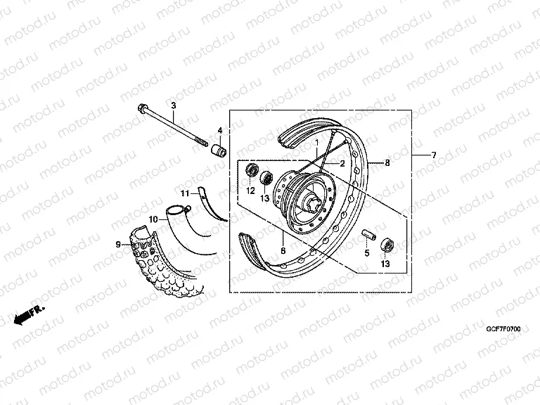 F-7 FRONT WHEEL
