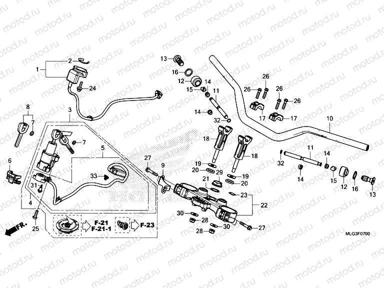 F-7 HANDLE PIPE & TOP BRIDGE