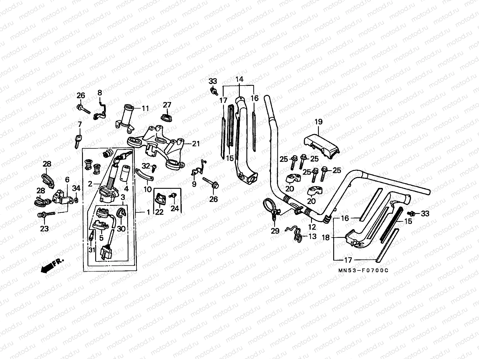 F-7 HANDLE PIPE / TOP BRIDGE