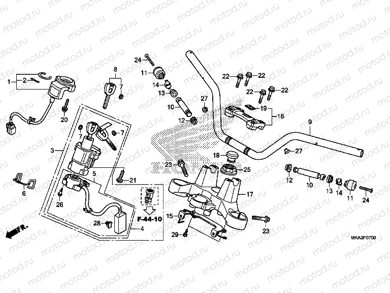 F-7 HANDLE PIPE / TOP BRIDGE