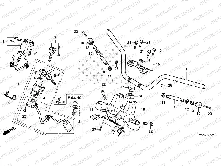 F-7 HANDLE PIPE & TOP BRIDGE