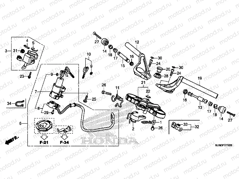 F-7 HANDLE PIPE / TOP BRIDGE