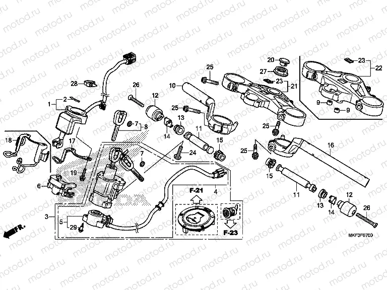 F-7 HANDLE PIPE / TOP BRIDGE